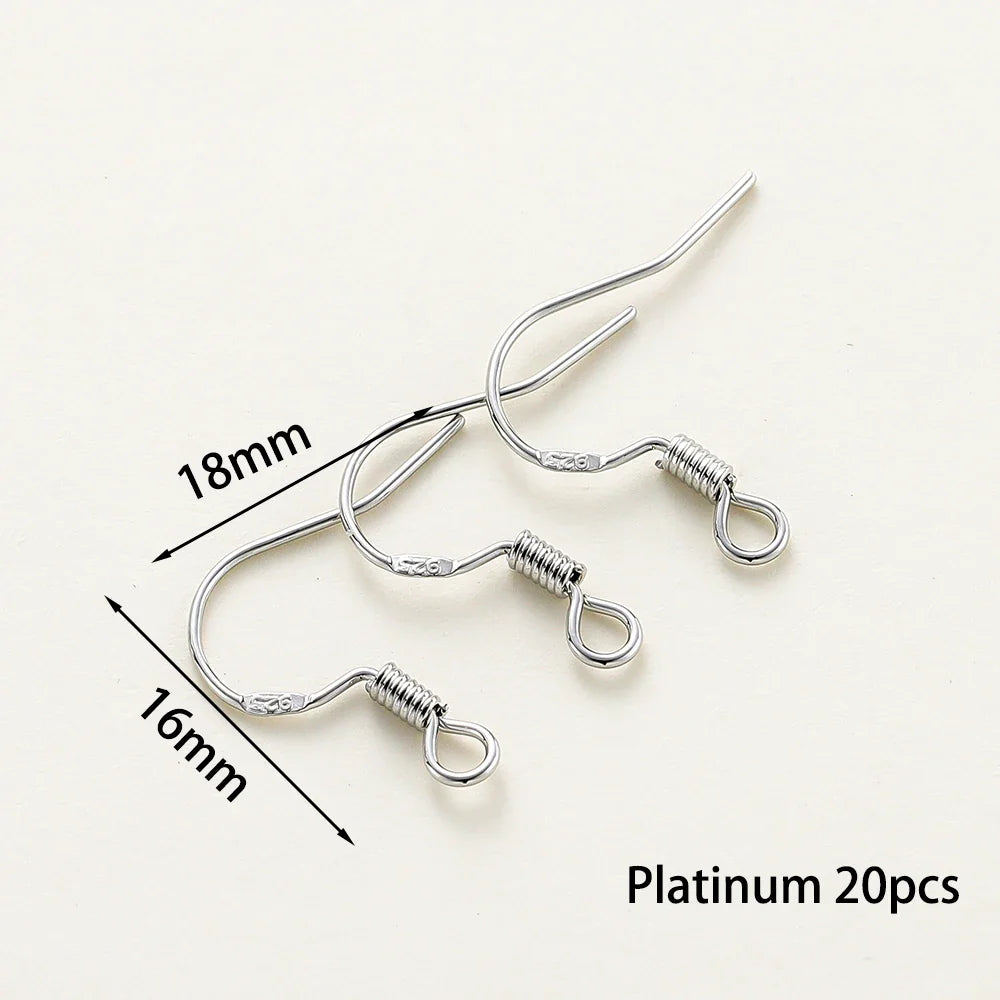 20pcs/lot 6 Styles 14K 18K Gold Plated Earring Wires With Ear Hook Earrings Clasp Findings Supplies For  DIY Jewelry Making Vera Lux