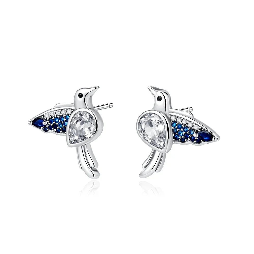 2026 New 925 Silver Elephant Cherry Blossom Butterfly Heart Earrings, a delicate choice for women's fashion jewelry Vera Lux