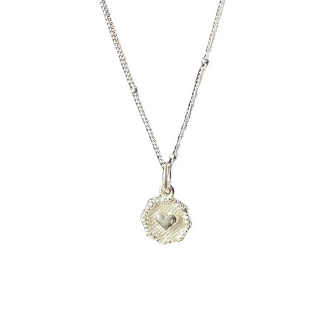 925 Sterling Love Heart Texture Bead Necklace for Women Girl Stereoscopic Design Double Sided Jewelry Gift Wholesale Vera Lux
