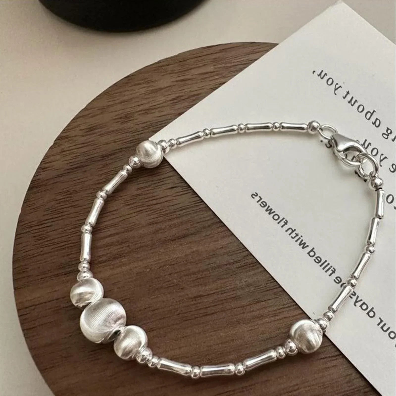 925 Silver Double Layer Pearl Bracelet for Women Girl Design Bead  Jewelry Vera Lux