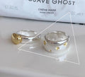 VENTFILLE 925 Sterling Silver Rings INS Fashion Hip Hop Vintage Couples Hollow Lines Punk Thai Silver Party Adjustable  Jewelry Vera Lux