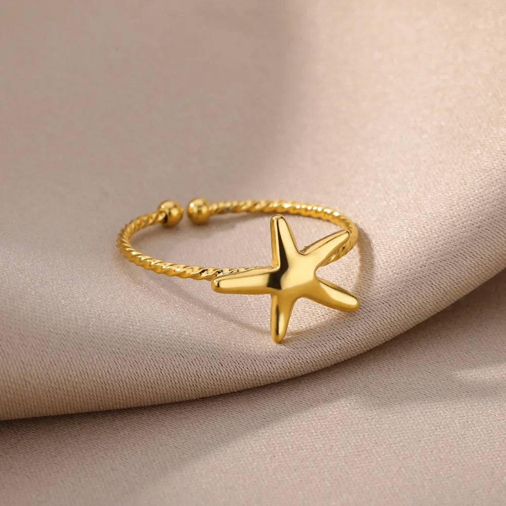 Stainless Steel Rings for Women Waterproof Open Gold Color Ring Wedding Couple Band Jewelry Gifts Free Shipping Items anillos Vera Lux