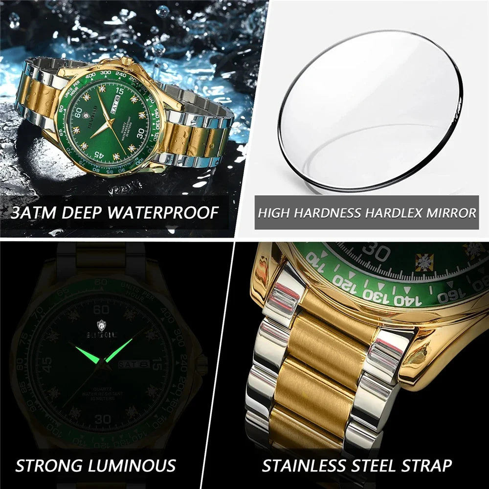 New Luxury Designer Fashion Quartz Wristwatches Diamond Watch For Man Gifts Men  Automatic Watches Mens Digital Sports Clock Vera Lux