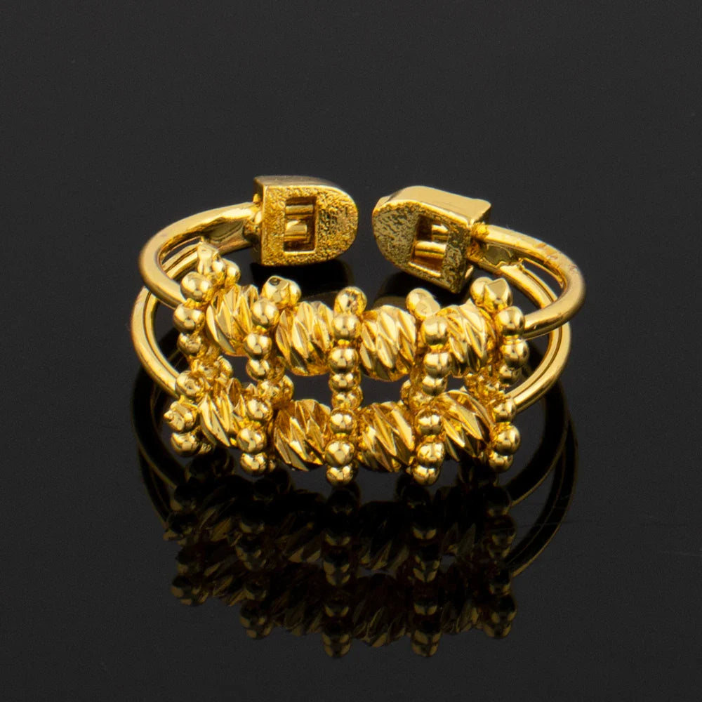 Dubai Women Gold Color Bangles 18k Gold Color Twist Bracelet Ring Wedding Birthday Gift Gold Color Fine Jewelry Gifts Not Fade Vera Lux