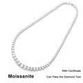 NeeTim Moissanite Tennis Necklace for Women Wedding Jewelry 925 Sterling Silver with Gold Plated Necklaces with Certificate Vera Lux