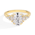 MINTYBOX 3.0ct Lab Grown Diamond Engagement Ring S925 Sterling Silver Oval Moissanite Rings For Women 18K Gold Plated Jewelry Vera Lux