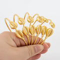 Gold Color Cuff Bangle Set for African Women Exquisite Charm Bangle New Design Hand Bracelet Jewelry Set Accessories wholesale Vera Lux