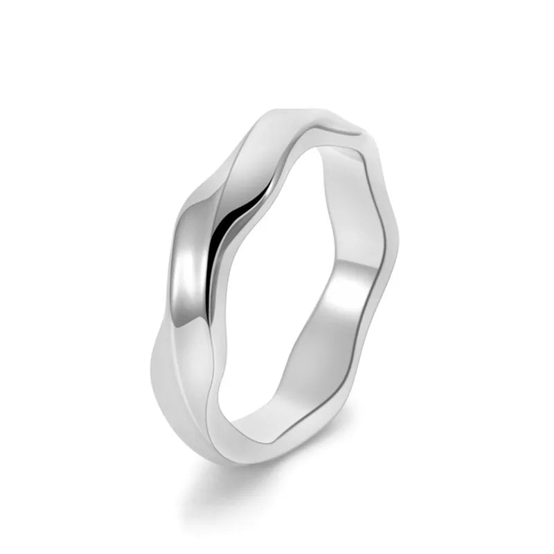 Stainless Steel Twisted Mobius Ring Wedding Band for Women Men Size 6-12 Vera Lux