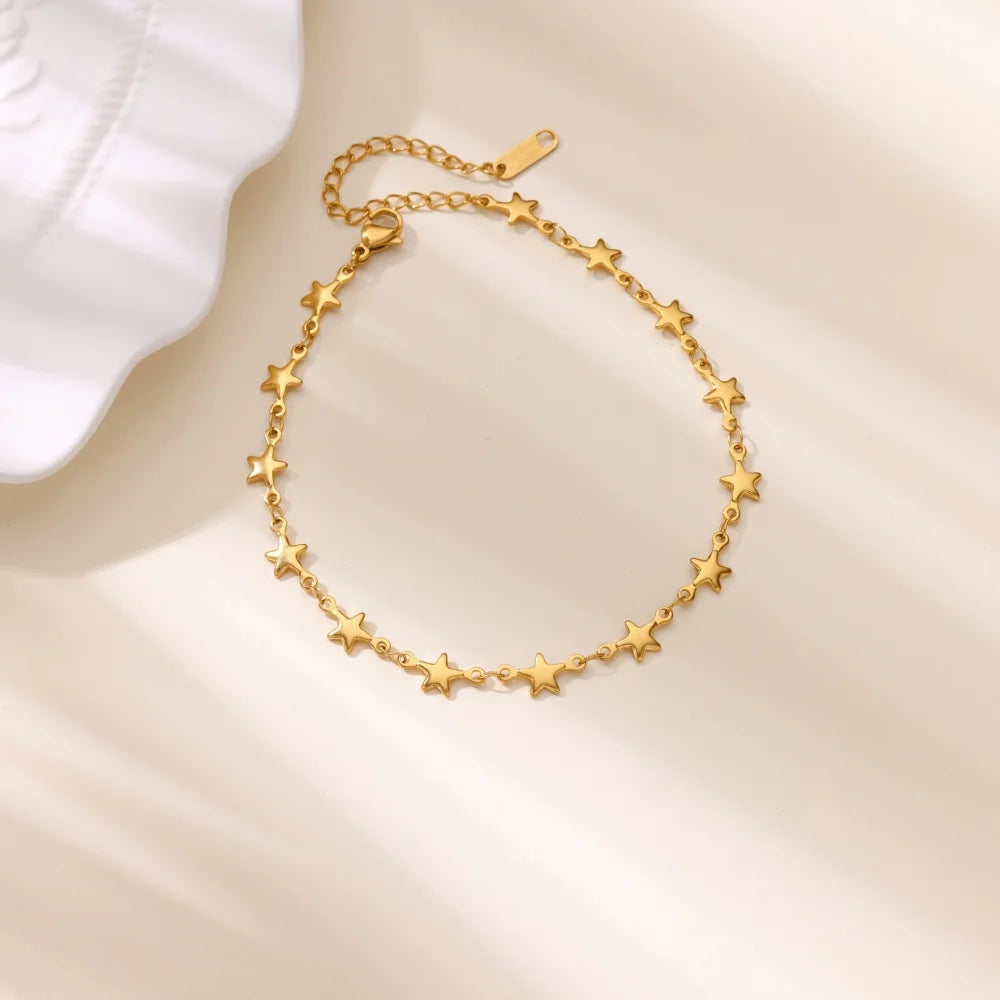 Stainless Steel Heart Bracelets For Women Gold Color Geometric Heart Bracelet Fashion Wedding Waterproof Jewelry Gift Vera Lux