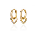 Hollow Zircon Heart Earrings For Women Stainless Steel Gold Color Heart Earring Luxury Wedding Couple Jewelry Gift Free Shipping Vera Lux