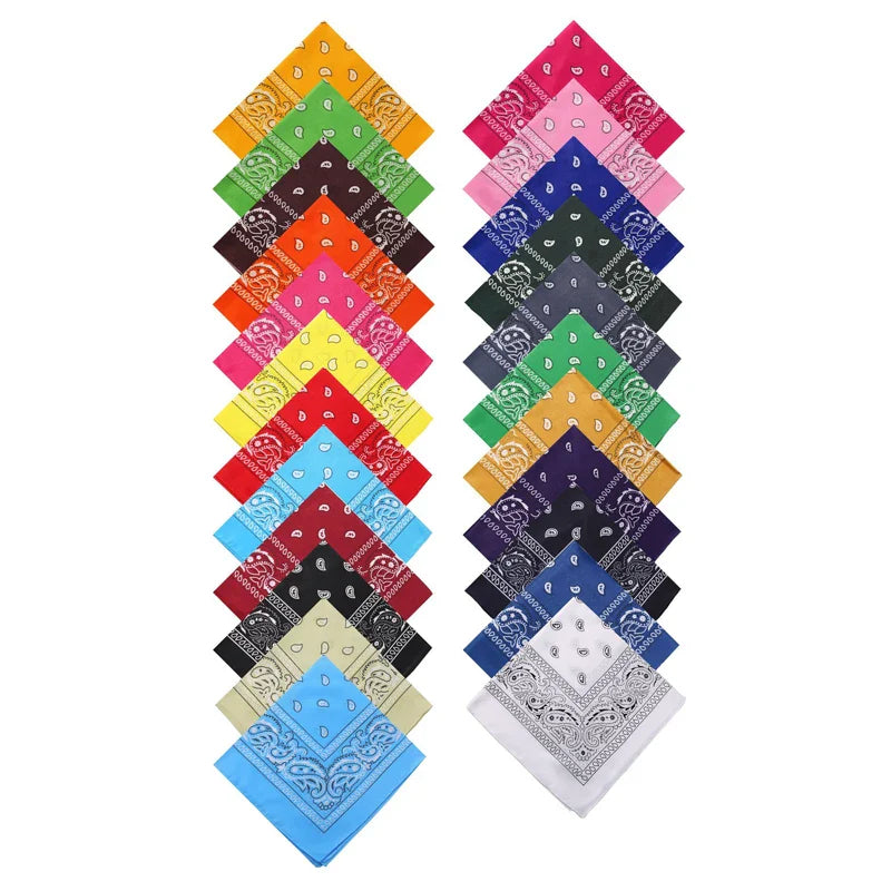 Hip Hop Women Bandana Scarf Girls Kids Punk Square Bandanas Headwear Fashion Bohemian Head Scarf Headbands Hair Accessories 2024 Vera Lux