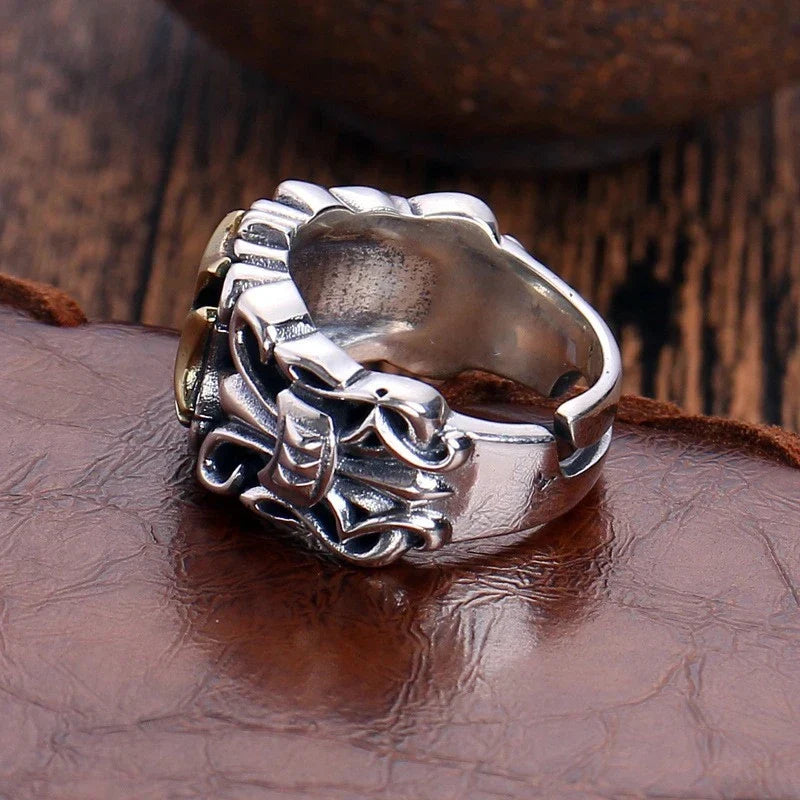 New Punk Large Cross Ring Adjustable Size Fashion Men's Personalized Design Jewelry Street Retro Gothic Trend JewelryAccessories Vera Lux