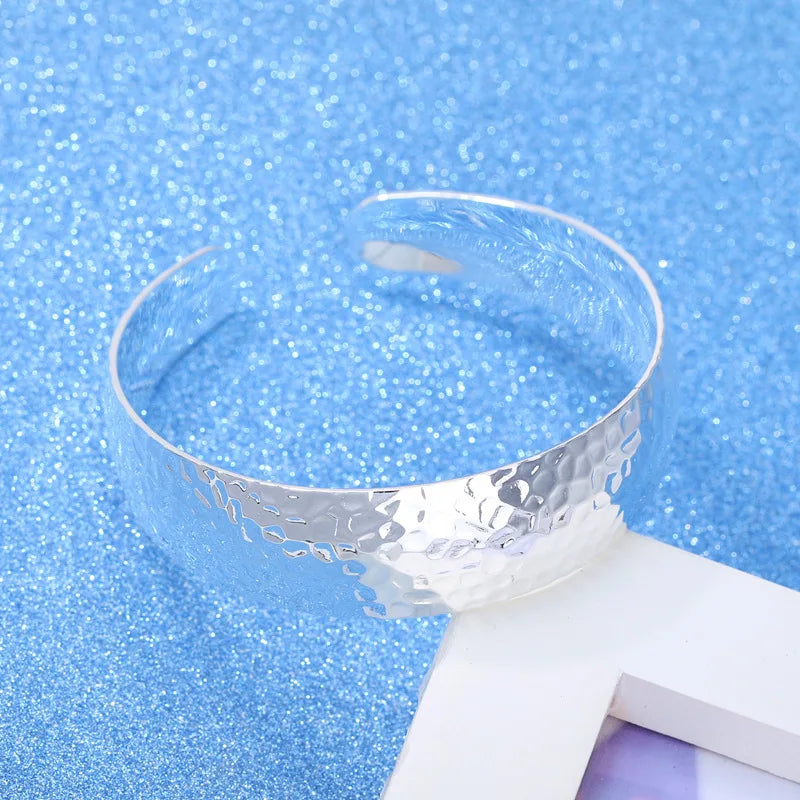 925 Sterling Silver Retro Cuff Bangles Bracelets For Women Luxury Jewelry Accessories Wholesale Vera Lux