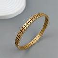 New money symbol ancient coin gold-plated stainless steel bracelet 18K, high quality waterproof couple bracelet, wife gift Vera Lux