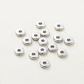 10-50pcs 14K/18K Gold Color Plated Brass 3-12mm Round Spacer Beads Flat Bracelet Beads for DIY Jewelry Findings Accessories Vera Lux