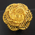 Ethiopia Arab Dubai Gold Plated Rings For Women Resizable 18K Gold Plated Jewelry For Wedding And Party Gifts Vera Lux