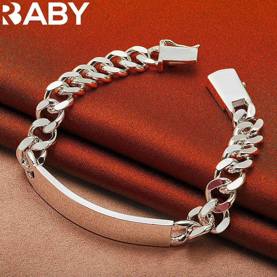 URBABY 925 Sterling Silver Square Chain Bracelets For Women Wedding Party Anniversary Gift Fashion Fine Jewelry Vera Lux