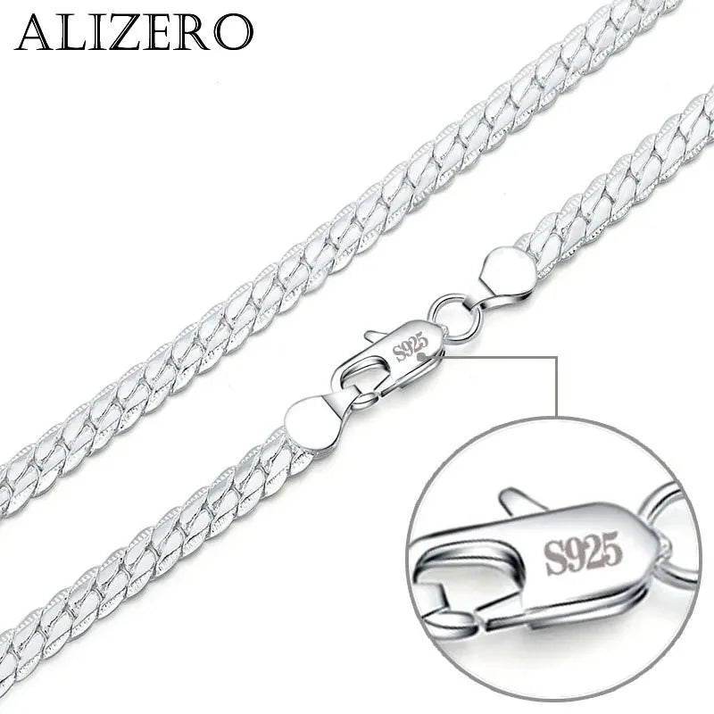8 Inch 18K Gold Bracelet 5MM Sideways Chain Bracelet For Woman Men Fashion Wedding Engagement 925 Sterling Silver Jewelry Gifts Vera Lux