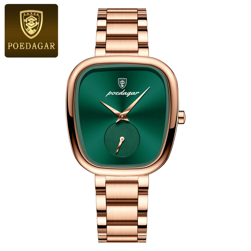 POEDAGAR Luxury Watch for Woman Waterproof Stainless Steel Quartz Ladies Watch High Quality Women's Watches Elegant Female Clock Vera Lux