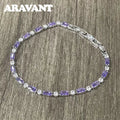 Aravant 925 Silver 18K Gold Amethyst Bracelet Chain For Women Fashion Jewelry Vera Lux
