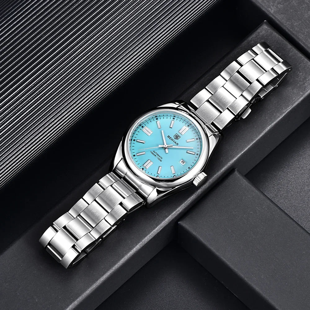 New BENYAR Luxury Automatic Watch 10ATM Waterproof Stainless Steel Men Mechanical Wristwatches Sports Diving Watch for Men Vera Lux