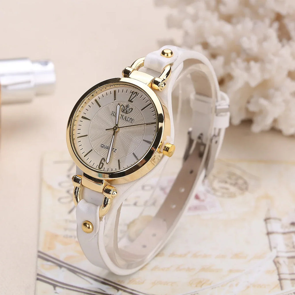 Women's Fashionable Minimalist Luxurious Quartz Watch Leather Dial Vera Lux