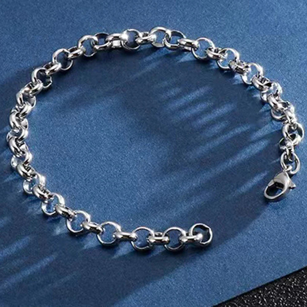 DOTIFI  Stainless Steel Bracelet Hip-Hop Punk Style Simple Round Buckle Chain Fashion Personalized Jewelry Female Party Gifts Vera Lux