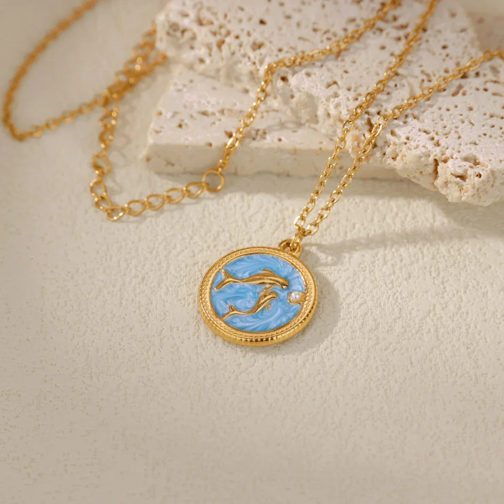 Starfish Shell Conch Pendant Necklaces For Women Gold Color Stainless Steel Chain Choker Trendy Summer Beach Party Jewelry Gift Vera Lux