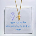 Custom Logo Picture Pendant Necklace For Women Girl Stainless Steel Birthday Gift Children's Drawing Photo Personalized Jewelry Vera Lux
