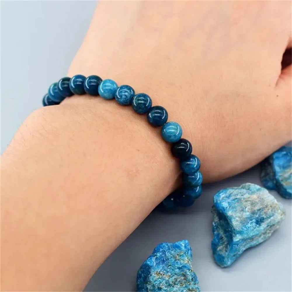 1pcs Apatite Style Bracelet Blue Tone Men And Women Bracelet Creative Trend Minimalist Style Bracelet Daily Accessories Vera Lux