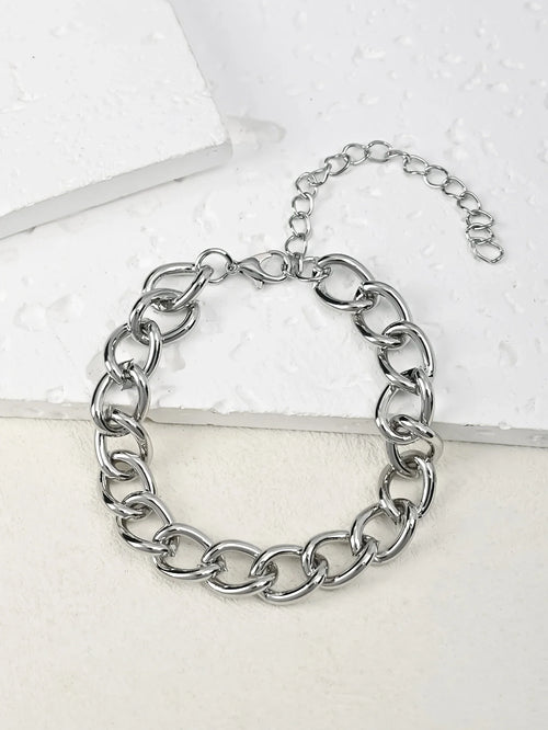 10pcs Stainless Steel Cuban Chain Bracelet for Men Women Figaro Vintage Metal Viking Kpop Pulseras Emo Cute Luxury Jewelry Gift Vera Lux
