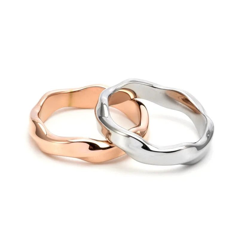 Stainless Steel Twisted Mobius Ring Wedding Band for Women Men Size 6-12 Vera Lux
