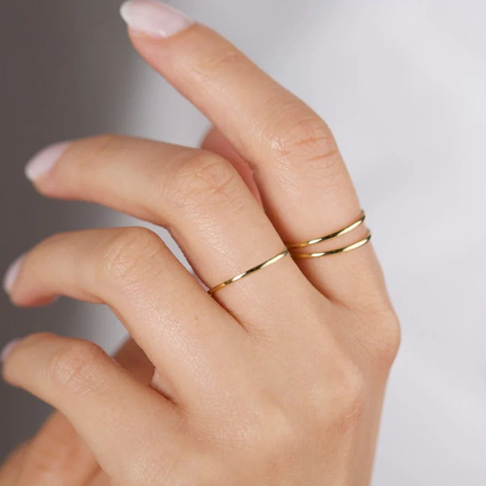 Classic Style Rings for Stacking Stainless Steel Rings For Woman For Gift Jewelry Size 5 6 7 Jewelry Accessories Vera Lux