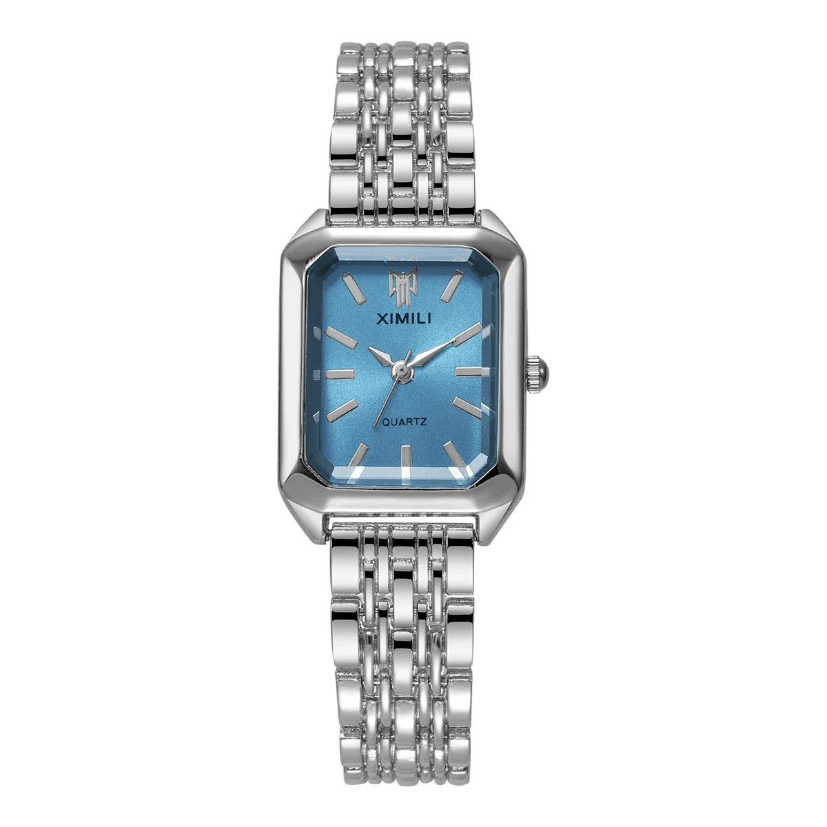 1/2/4PCS  Elegant Rectangle Woman Quartz Watch Luxury Stainless Steel Band Ladies Wristwatches Reloj Mujer（Without Box） Vera Lux