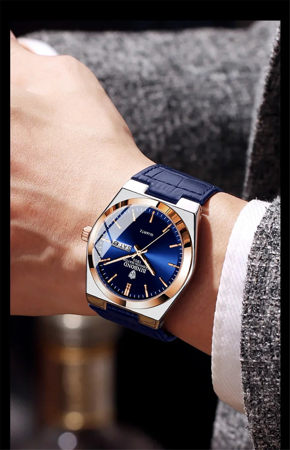 2026 Casual Business Leather Fashion Quartz Wristwatches Gold Clock Men Luxury Watch Automatic Watches Mens Gifts Montre Homme Vera Lux