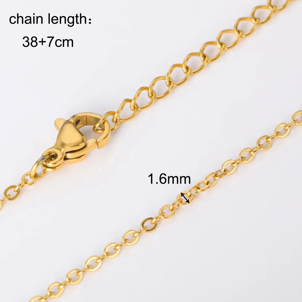 10pcs/Lot 45cm Stainless Steel Golden/Silvery Color 304 Chains Necklace Women Jewelry Making Accessories DIY Handmade Supplies Vera Lux