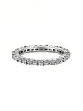 925 Sterling Silver Fashion Shiny 1.4mm Full Zircon Stackable Plain Ring For Women Daily Party Personalized Fine Jewelry Vera Lux