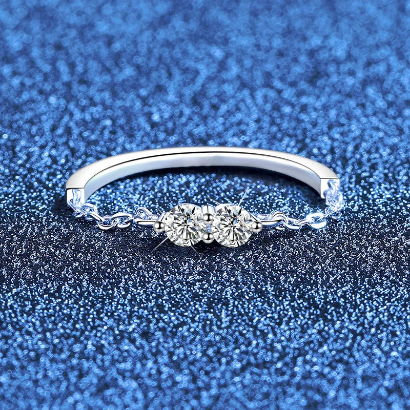 NeeTim 3mm Moissanite Wedding Ring 925 Sterling Silver Eternity Band Lab Diamond Bride Party Rings For Women Designer Jewelry Vera Lux
