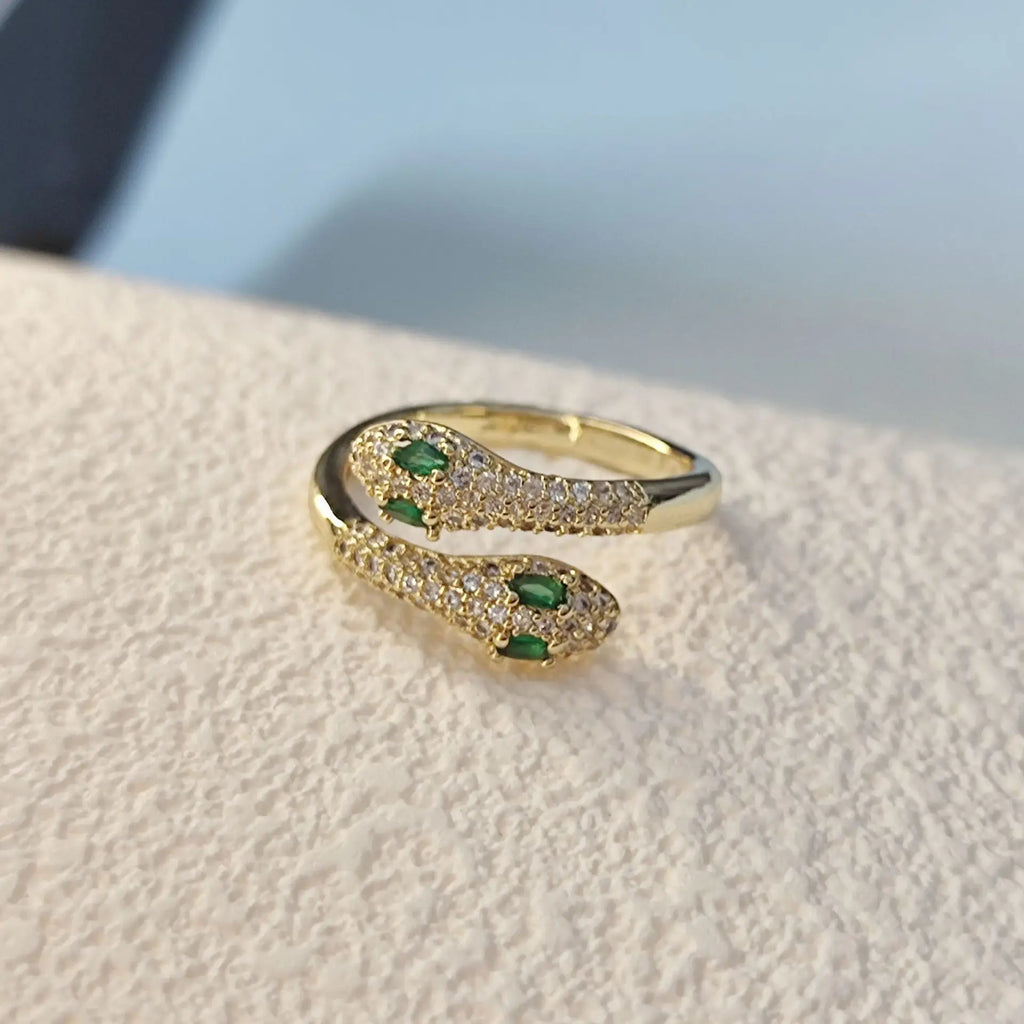 925 Sterling Silver Snake Zircon Rings For Women Wedding Luxury Jewelry Wholesale Dropshipping Vera Lux