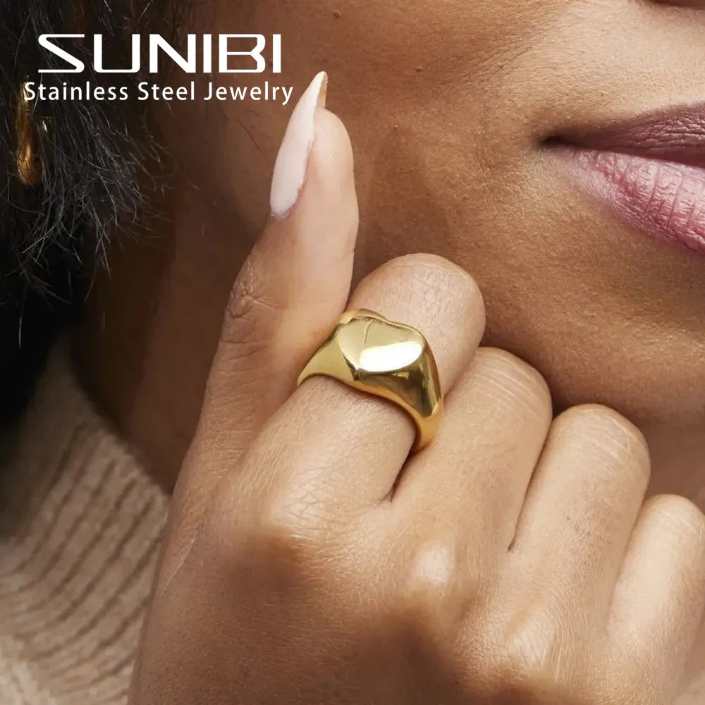 Romantic Stainless Steel Ring for Woman Heart Shaped Birthday Gift Wedding Rings Luxury Quality Jewelry Wholesale Dropshipping Vera Lux