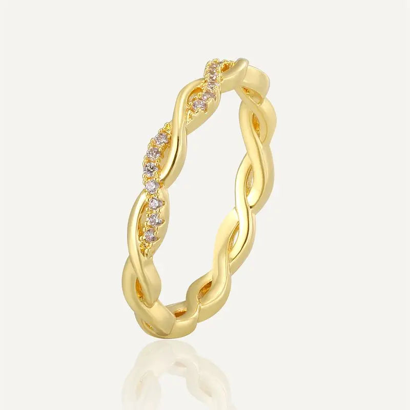 925 Sterling Silve Wedding Band Eternity Rings for Women Brilliant Round Zirconia Thin Elegant Female Fine Jewelry Vera Lux
