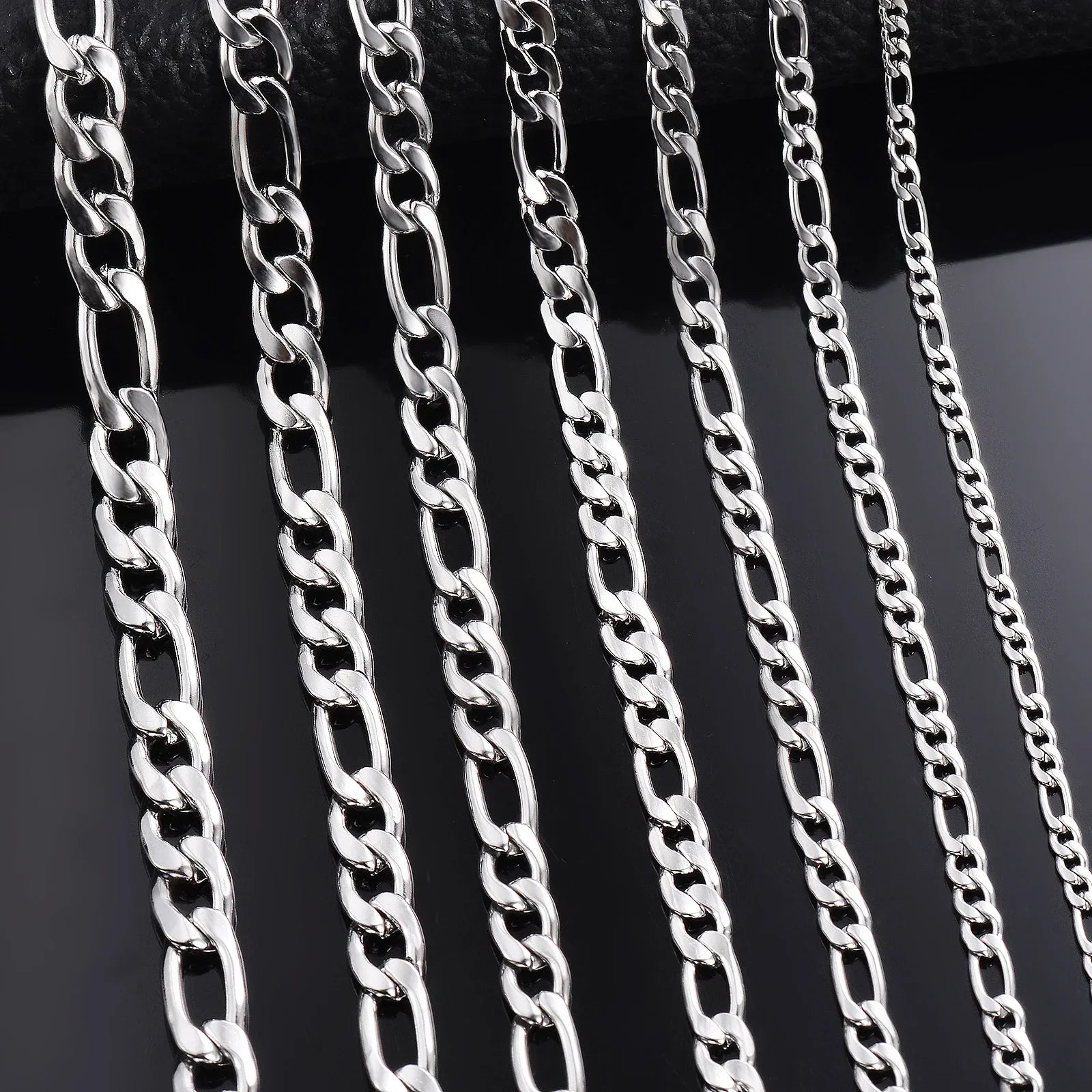 Wholesale 40-75cm 925 Sterling Silver Necklace 2/4/6/8/10/12mm Figaro Chain Lobster Buckle Necklaces Men Woman Fashion Jewelry Vera Lux