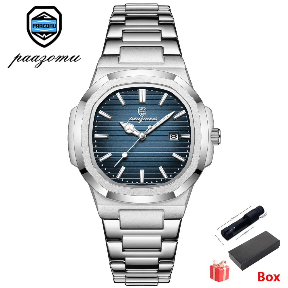 2026 New For Men Fashion Brand Male Watch Waterproof Luminous Stainless Steel Watches  Date Week Casual Quartz Men's Clock Reloj Vera Lux