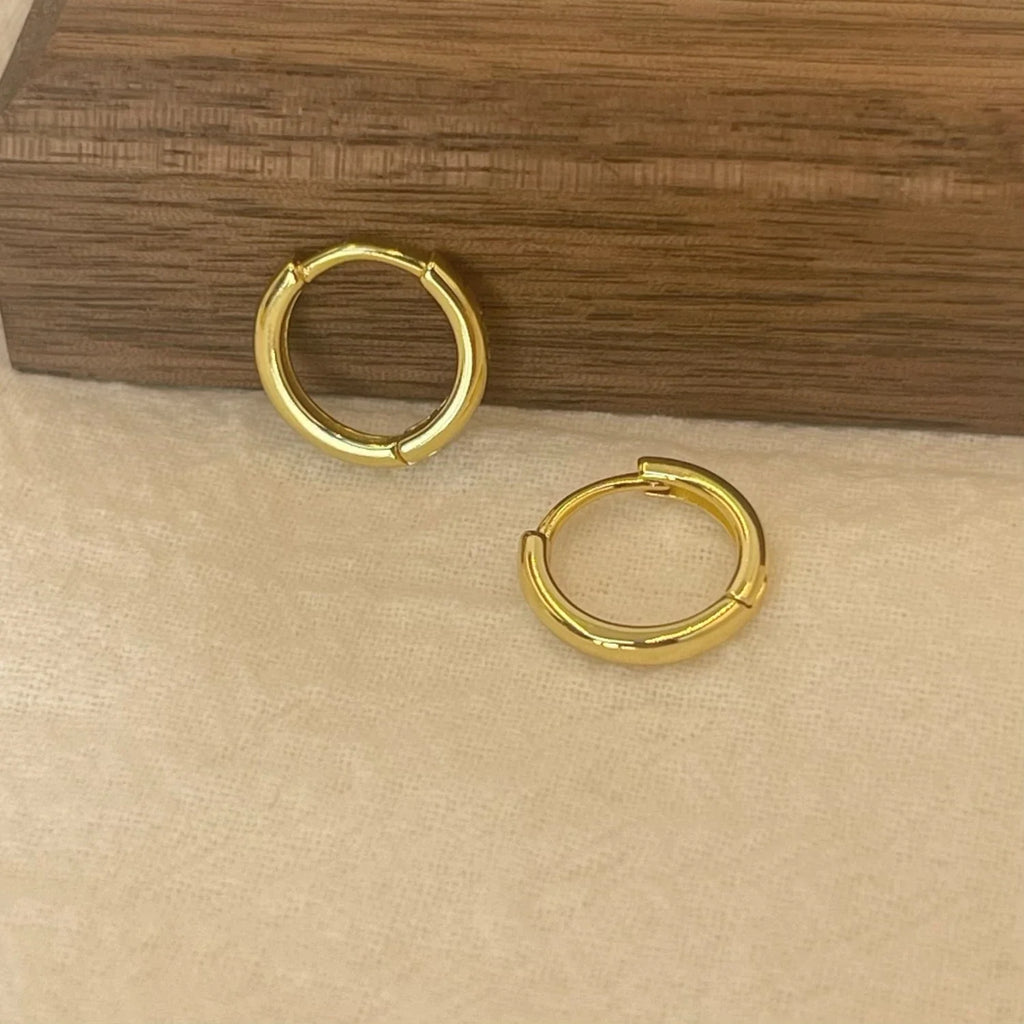 6-15mm Stainless Steel Earring Minimalist Classic Round Gold Color Earring for Women Men Tiny Huggie Hoop Rock  Jewelry Gift Vera Lux