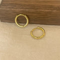 6-15mm Stainless Steel Earring Minimalist Classic Round Gold Color Earring for Women Men Tiny Huggie Hoop Rock  Jewelry Gift Vera Lux