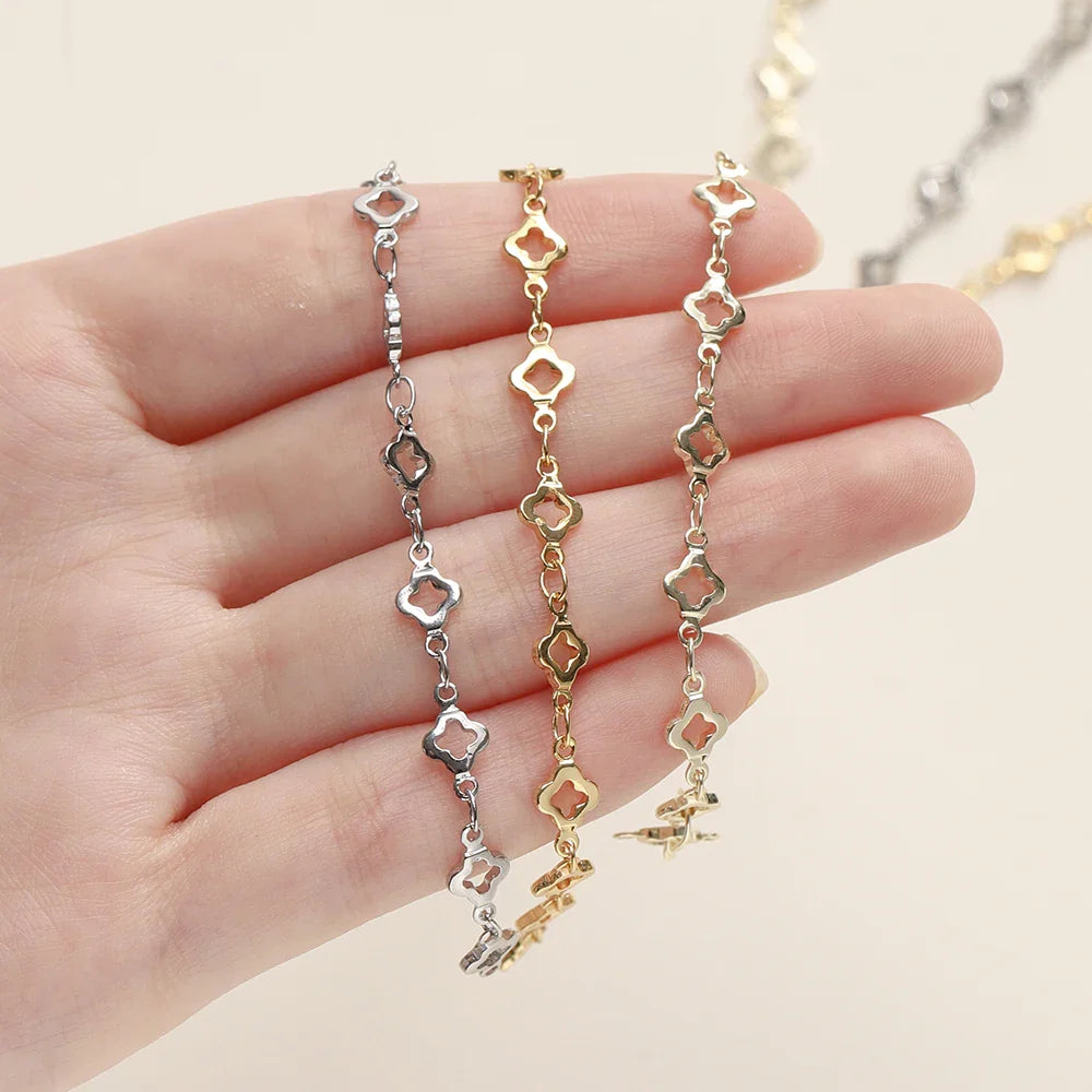 1Meter/Pack 5.5MM 14/18K Gold Plated Brass Rhombus Chain For Jewelry Making Necklace Bracelets Chain Jewelry Making Supplies Vera Lux