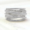 925 Sterling Silver Classic Vintage Line Wrap Zircon Ring For Women Party Luxury Fashion High Quality Fine Jewelry Hot Sales Vera Lux
