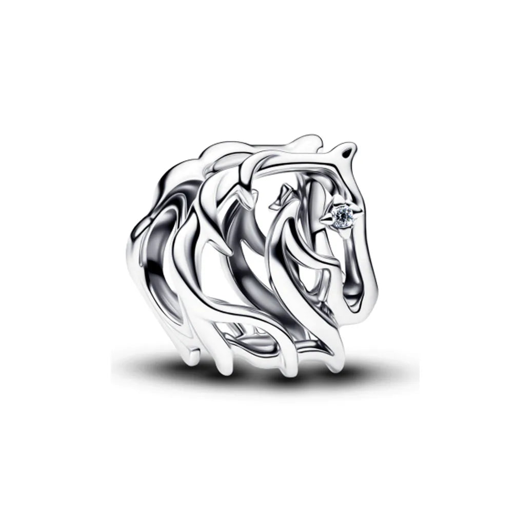 2026 New S925 Silver Hollow Elephant Monkey Car Pendant Fit Original Bracelet DIY Accessories Women's Charm Jewelry Gifts Vera Lux