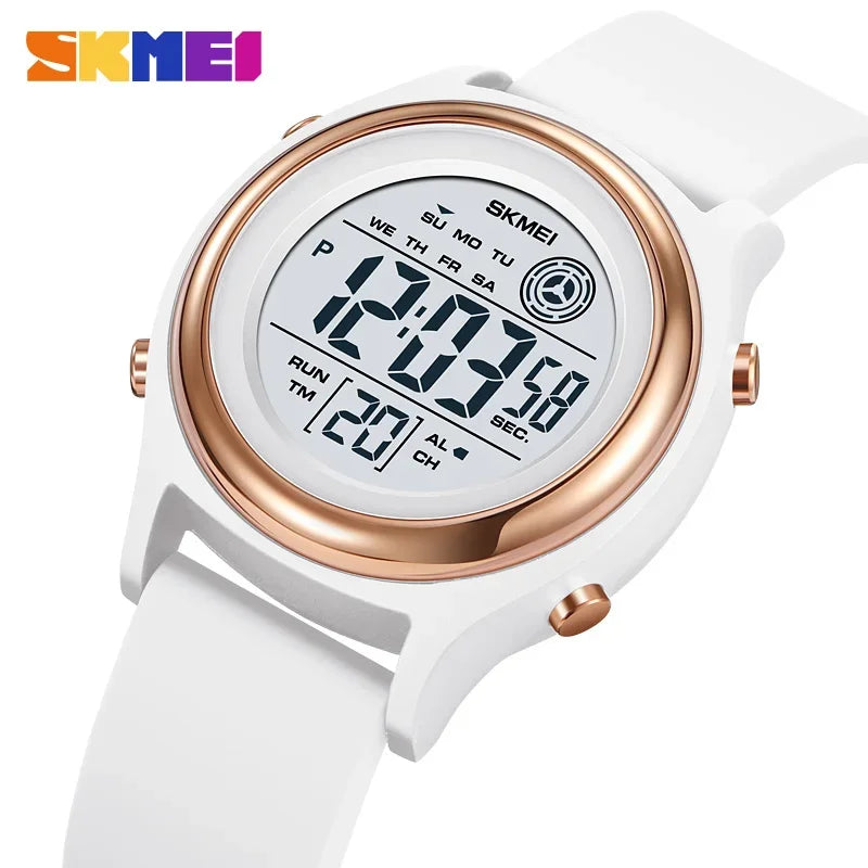 SKMEI Luxury Waterproof Shockproof Sport Countdown Watches Womens Digital Wristwatch for Women Stopwatch Lady Girl Relojes 2094 Vera Lux