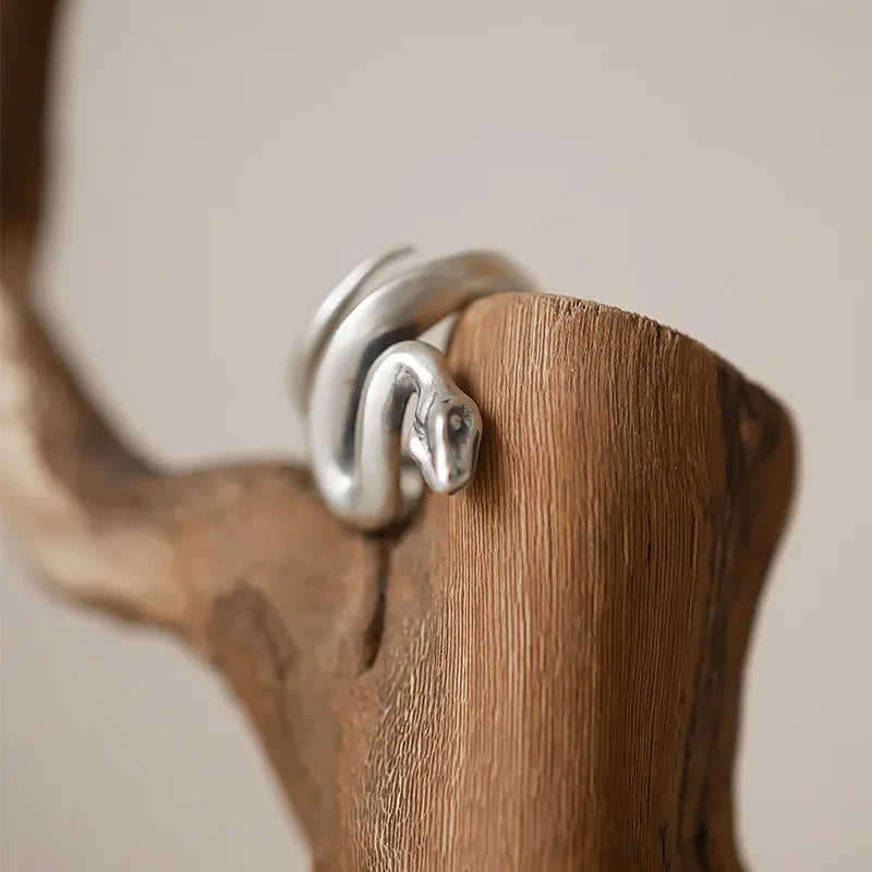 925 Sterling Silver Snake Frosted Adjustable Rings For Women Engagement Jewelry Accessories Wholesale Money 925 Jewellery Vera Lux